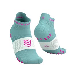 COMPRESSPORT Kolarskie skarpetki do kostki - PRO RACING SOCKS V4.0 RUN - turkusowy