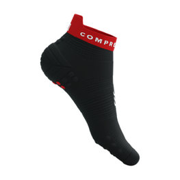 COMPRESSPORT Kolarskie skarpetki do kostki - PRO RACING V4.0 RUN LOW - czarny/czerwony