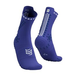 COMPRESSPORT Kolarskie klasyczne skarpetki - PRO RACING SOCKS V4.0 TRAIL - niebieski