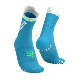 COMPRESSPORT Kolarskie klasyczne skarpetki - PRO RACING SOCKS V4.0 TRAIL - niebieski