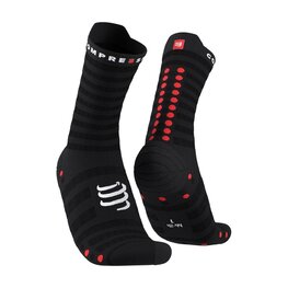 COMPRESSPORT Kolarskie klasyczne skarpetki - PRO RACING SOCKS V4.0 ULTRALIGHT RUN - czarny