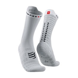 COMPRESSPORT Kolarskie klasyczne skarpetki - PRO RACING SOCKS V4.0 ULTRALIGHT BIKE - szary
