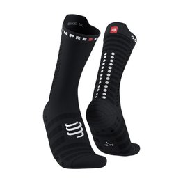 COMPRESSPORT Kolarskie klasyczne skarpetki - PRO RACING SOCKS V4.0 ULTRALIGHT BIKE - czarny/biały