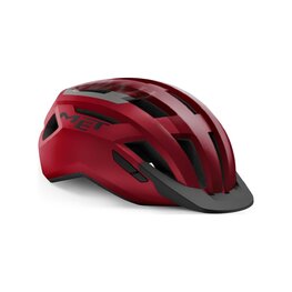 MET Kask kolarski - ALLROAD  - czerwony/czarny