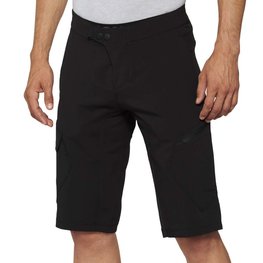 100% SPEEDLAB Krótkie spodnie kolarskie bez szelek - RIDECAMP - czarny