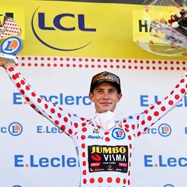 AGU Kolarskie rękawiczki z krótkimi palcami - JUMBO-VISMA 2022 - czerwony/biały