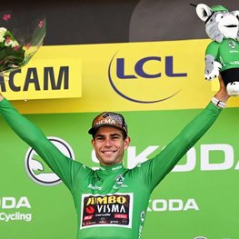 AGU Kolarskie rękawiczki z krótkimi palcami - JUMBO-VISMA 2022 - zielony