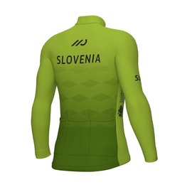 ALÉ Zimowa koszulka kolarska z długim rękawem - SLOVENIA NATIONAL 23 - zielony