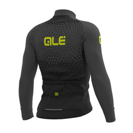 ALÉ Zimowa koszulka kolarska z długim rękawem - SUMMIT WINTER - czarny/szary
