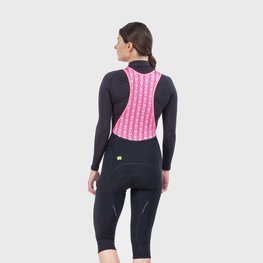 ALÉ Kolarskie spodnie 3/4 z szelkami - ESSENTIAL LADY WNT - czarny