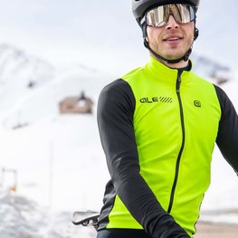 ALÉ Kolarska ocieplana kurtka - FONDO 2.0 PRAGMA - żółty/czarny