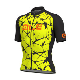 ALÉ Koszulka kolarska z krótkim rękawem - CRACLE - czarny/żółty