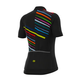 ALÉ Koszulka kolarska z krótkim rękawem - FLASH LADY - czarny