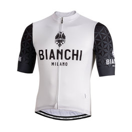 BIANCHI MILANO Koszulka kolarska z krótkim rękawem - PEDASO - czarny/biały