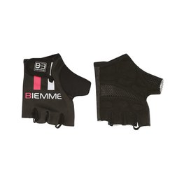 Kolarskie rękawiczki z krótkimi palcami - STRAPS - różowy/czarny/biały