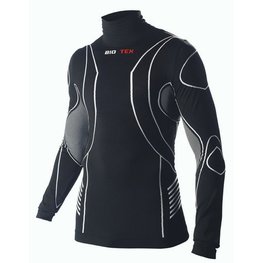BIOTEX Kolarska koszulka z długim rękawem - TURTLENECK - czarny