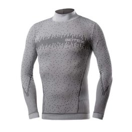 BIOTEX Kolarska koszulka z długim rękawem - 3D TURTLENECK - szary