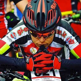 BIOTEX Kolarskie rękawiczki z długimi palcami - SUMMER - czerwony/czarny