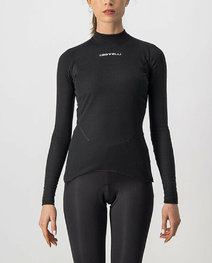 CASTELLI Kolarska koszulka z długim rękawem - FLANDERS 2 WARM LADY - czarny