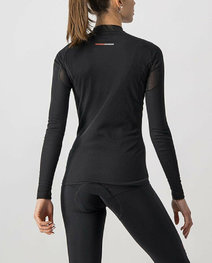 CASTELLI Kolarska koszulka z długim rękawem - FLANDERS 2 WARM LADY - czarny