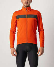 CASTELLI Kolarska ocieplana kurtka - RADDOPPIA 3 - czerwony