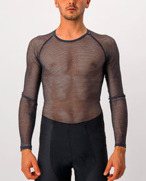 CASTELLI Kolarska koszulka z długim rękawem - MIRACOLO WOOL - czarny