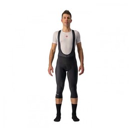 CASTELLI Długie spodnie kolarskie z szelkami - ENTRATA THERMAL - czarny