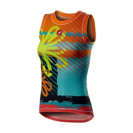 CASTELLI Kolarski bezrękawnik - PRO MESH W LADY - kolorowy/żółty
