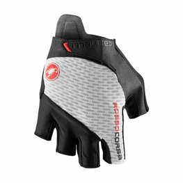 CASTELLI Kolarskie rękawiczki z krótkimi palcami - ROSSO CORSA PRO V - biały
