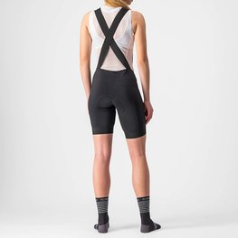 CASTELLI Krótkie spodnie kolarskie z szelkami - ENDURANCE LADY  - czarny