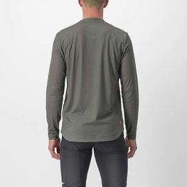 CASTELLI Letnia koszulka kolarska z długim rękawem - TRAIL TECH 2 - szary