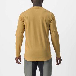 CASTELLI Letnia koszulka kolarska z długim rękawem - TRAIL TECH 2 - żółty