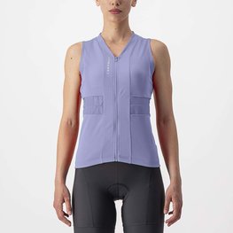CASTELLI Koszulka kolarska bez rękawów - ANIMA 4 LADY - fioletowy