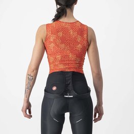 CASTELLI Kolarski bezrękawnik - PRO MESH 4 W LADY - pomarańczowy