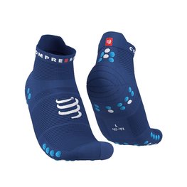 COMPRESSPORT Kolarskie skarpetki do kostki - PRO RACING 4.0 RUN - niebieski