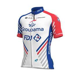 ALÉ Koszulka kolarska z krótkim rękawem - GROUPAMA FDJ 2019 - biały/niebieski/czerwony