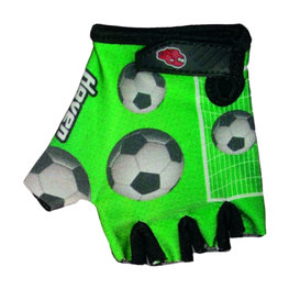 HAVEN Kolarskie rękawiczki z krótkimi palcami - DREAM KIDS - zielony/biały/czarny