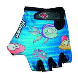 HAVEN Kolarskie rękawiczki z krótkimi palcami - DREAM KIDS - czarny/niebieski