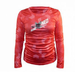 HAVEN Letnia koszulka kolarska z długim rękawem - PEARL NEO LONG LADY - różowy