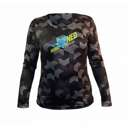 HAVEN Letnia koszulka kolarska z długim rękawem - PEARL NEO LONG LADY - czarny