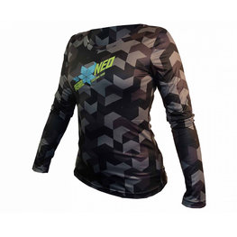 HAVEN Letnia koszulka kolarska z długim rękawem - PEARL NEO LONG LADY - czarny