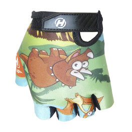 HAVEN Kolarskie rękawiczki z krótkimi palcami - DREAM KIDS - pomarańczowy/czarny/zielony