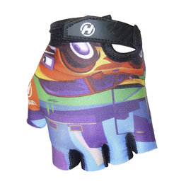 HAVEN Kolarskie rękawiczki z krótkimi palcami - DREAM KIDS - niebieski/zielony/kolorowy/czarny/fioletowy/pomarańczowy