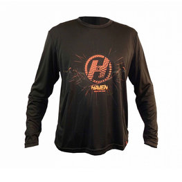 HAVEN Letnia koszulka kolarska z długim rękawem - NAVAHO LONG II - czarny/czerwony