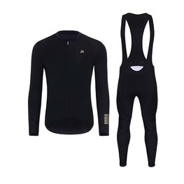 HOLOKOLO Koszulka kolarska z długim rękawem i spodnie - HOLOKOLO VICTORIOUS - złoty/czarny