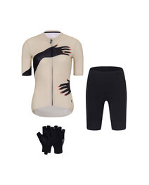 RIVANELLE Kolarski mega zestaw - HANDS LADY - beżowy/czarny