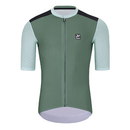 HOLOKOLO Krótka koszulka kolarska i spodenki - TECHNICAL - zielony/czarny
