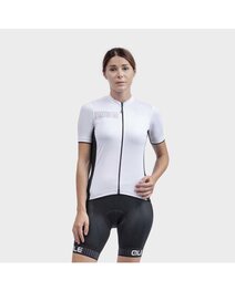 ALÉ Krótka koszulka kolarska i spodenki - COLOR BLOCK LADY - biały/czarny