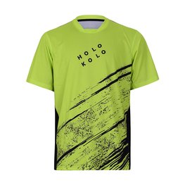 HOLOKOLO Koszulka kolarska z krótkim rękawem - UNIVERSE MTB - żółty/czarny