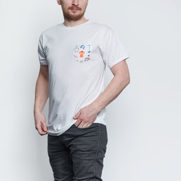 NU. BY HOLOKOLO Kolarska koszulka z krótkim rękawem - PEDAL BY PEDAL - kolorowy/biały